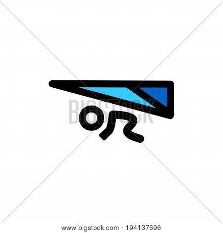 Hang glider concept - Minimal vector icon. eps 10