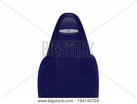 arabic muslim woman in burka , vector  isolated