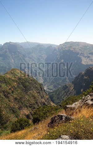 View the pass Boca da Encumeada in Madeira. Portugal