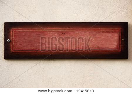 Alten Holzbrett an der Wand zur Werbung
