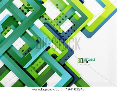 Rectangle tube elements, 3d background