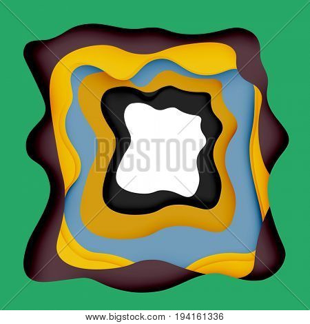 3d abstract background with cut shapes, business presentation, flyer template