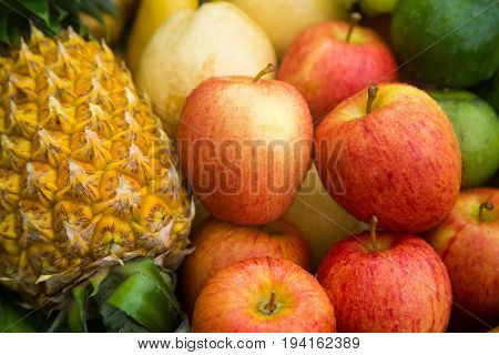 Colorful fruits and Mixed fruits background,Healthy eating.