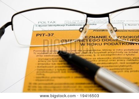 Remplir formulaire d'identification-impôt polonais PIT-37 pour l'année 2009