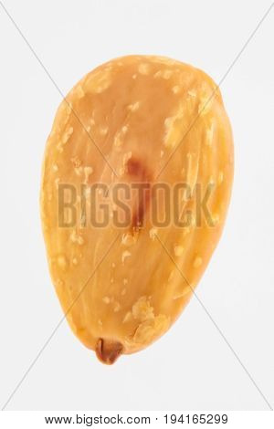 Almond seed (Prunus dulcis) isolated on white background