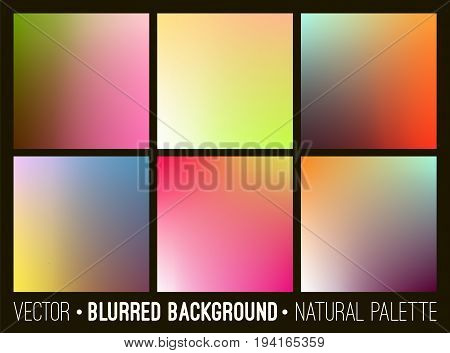 Blurred abstract backgrounds set. Smooth banner template collection. Design for creative decor covers, placards, websites