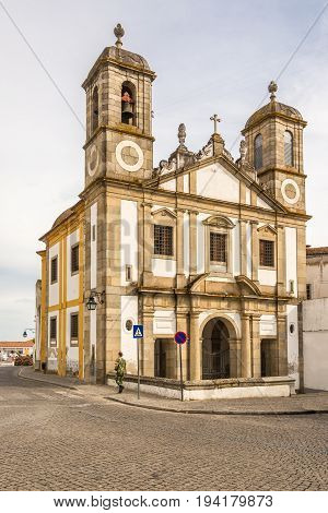 View at the church of Senhor Jesus da Pobreza in Evora - Portugal