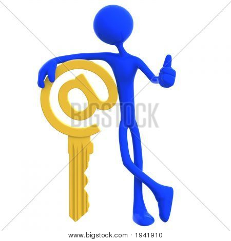 Clé de Ampersat doré de sécurité e-Mail
