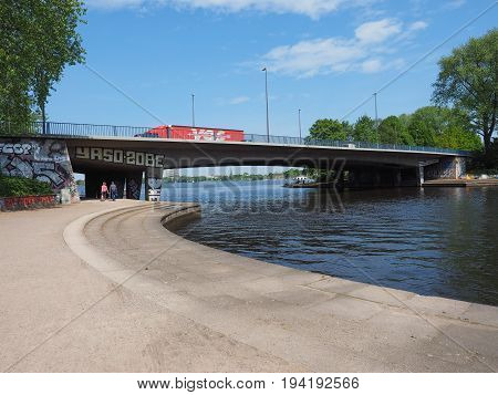 Aussenalster (outer Alster Lake) In Hamburg