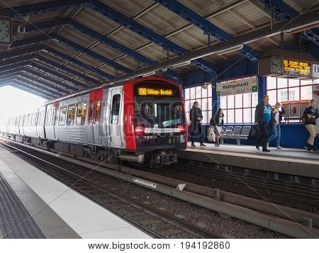 S Bahn (s Train) In Hamburg