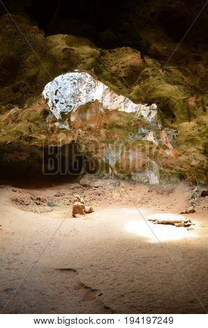 Quadirikiri Cave with a large chamber inside the cave.