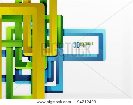 Rectangle tube elements, 3d background