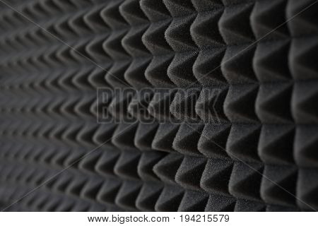 Acoustic foam. Soundproofing foam.Dark gray foam silencer