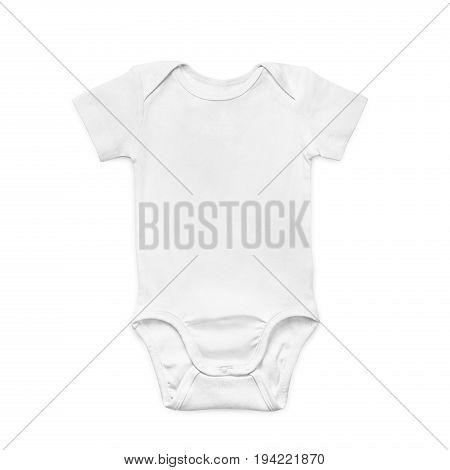 White baby onesie isolated over white background. Good for insert your design