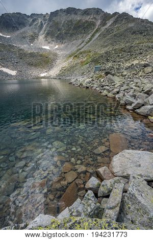 Landscape with Rila Mountain, Ledenoto (Ice) lake and Musala Peak, Bulgaria
