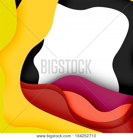3d abstract background with cut shapes, business presentation, flyer template