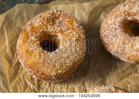 Homemade Sugary Cronut Donuts