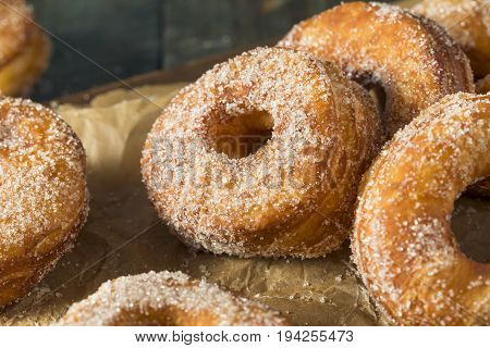 Homemade Sugary Cronut Donuts