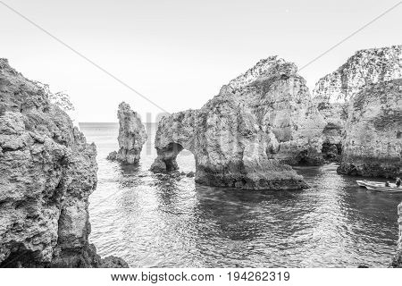 Cliffs And Rock Formations At Ponta Da Piedade (lagos, Portugal)