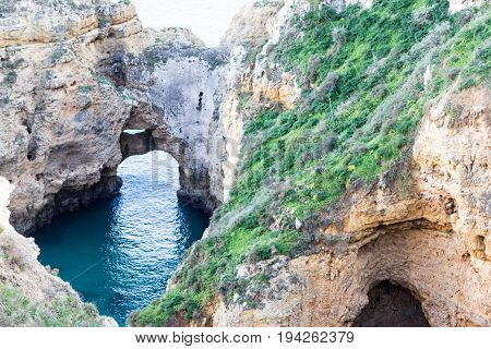 Cliffs And Rock Formations At Ponta Da Piedade (lagos, Portugal)