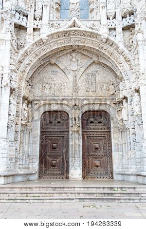 South Portal To Jeronimos Monastery (belem, Portugal)