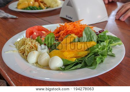 Food dish background, plate, salad, fresh, dinner