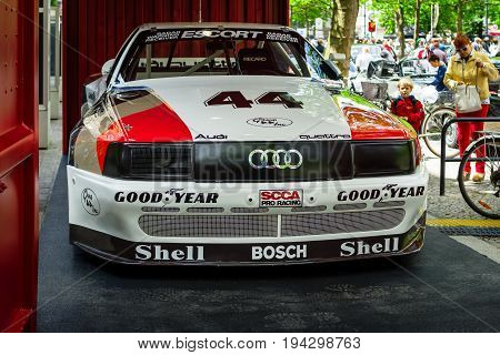 BERLIN - JUNE 17 2017: Race car Audi 200 Quattro Trans-Am 1988. Classic Days Berlin 2017.