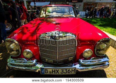 BERLIN - JUNE 17 2017: Full-size luxury car Mercedes-Benz 220 SE Coupe (W111). Classic Days Berlin 2017.