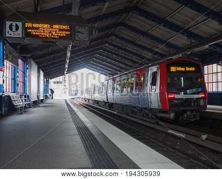 S Bahn (s Train) In Hamburg