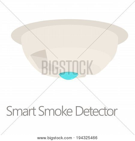 Smart smoke detector icon. Cartoon illustration of smart smoke detector vector icon for web isolated on white background