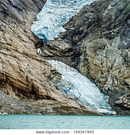 Glacier Briksdal in national nature park, Norway.
