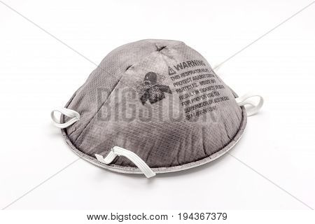 close up of protective mask on white background with clipping path