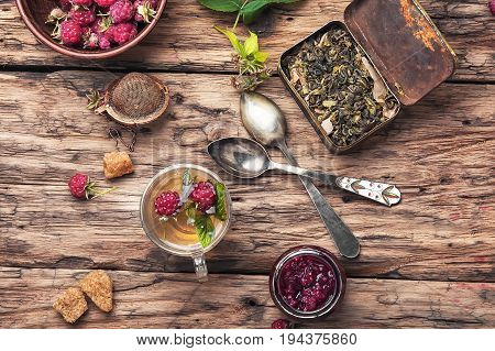 Herbal Tea With Raspberries