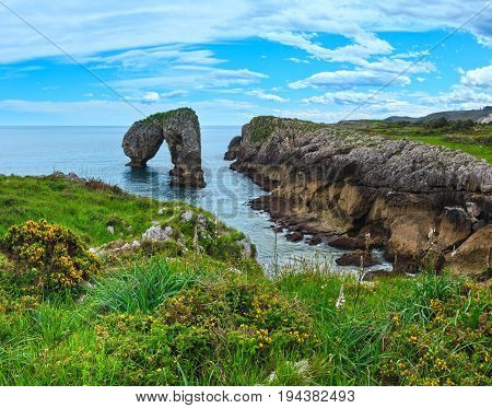 Villahormes Cliff, Spain.