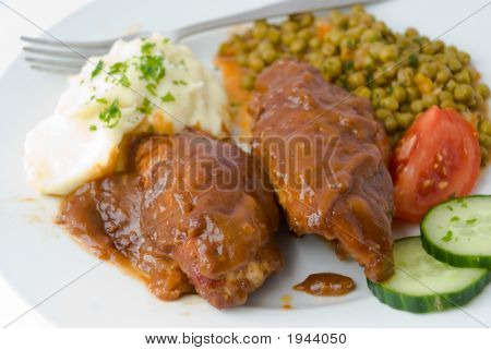 Gourmet porc roulé 2.Avec mélange de légumes.