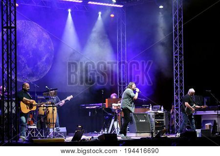Bassano Del Grappa, Vi, Italy - April 29, 2017: Nomadi An Italian Band On The Stage During The Live