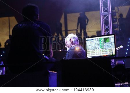 Bassano Del Grappa, Vi, Italy - April 29, 2017: Flazone Cico Guitar Player Of Nomadi An Italian Musi