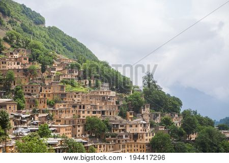 General view of the Masuleh village in Iran.