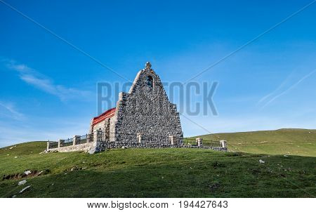 Hermitage in Picos de Europa mountains, Asturias