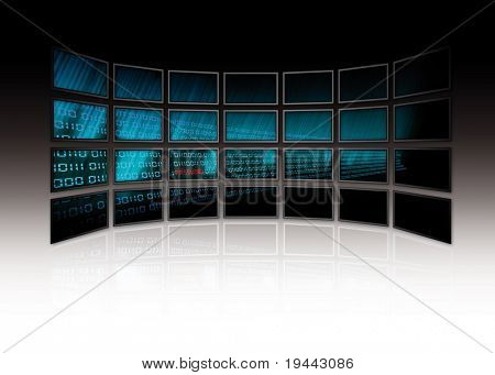 Binärcode auf tv-Bildschirme