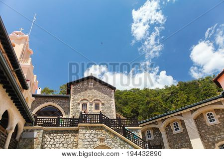 Cyprus - May 27 2014: View on The Kykkos Monastery is one of the wealthiest and best-known monasteries in Cyprus
