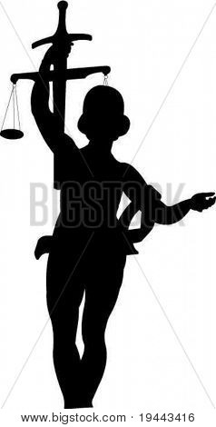 Igazságosság/justitia sziluett