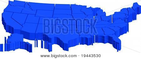 Karte der Vereinigten Staaten von Amerika