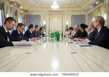 Petro Poroshenko And Rex Tillerson