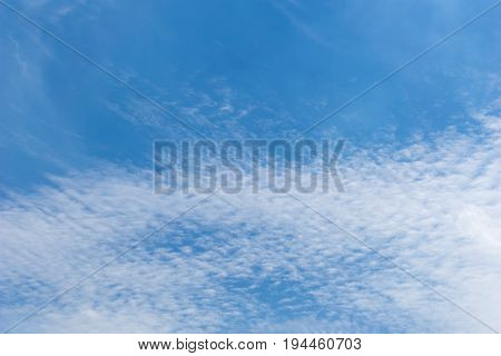 View on beautiful white clouds in a blue sky. Clouds and Skies in the Morning. The Sun behind Clouds. Fresh Air. Cloudy Weather. Cloud Formations. White Clouds