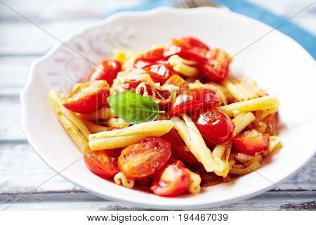 Casarecce Pasta with Cherry Tomatoes