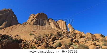 Rock formations at Spitzkoppe Namibia, South Africa.