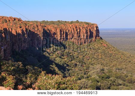 Forest and mountain at Waterberg plateau Namibia, Africa.