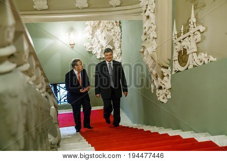 Petro Poroshenko And Un Secretary General Antonio Guterres