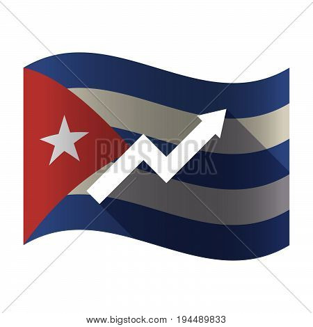 Isolated Cuba Flag With A Graph